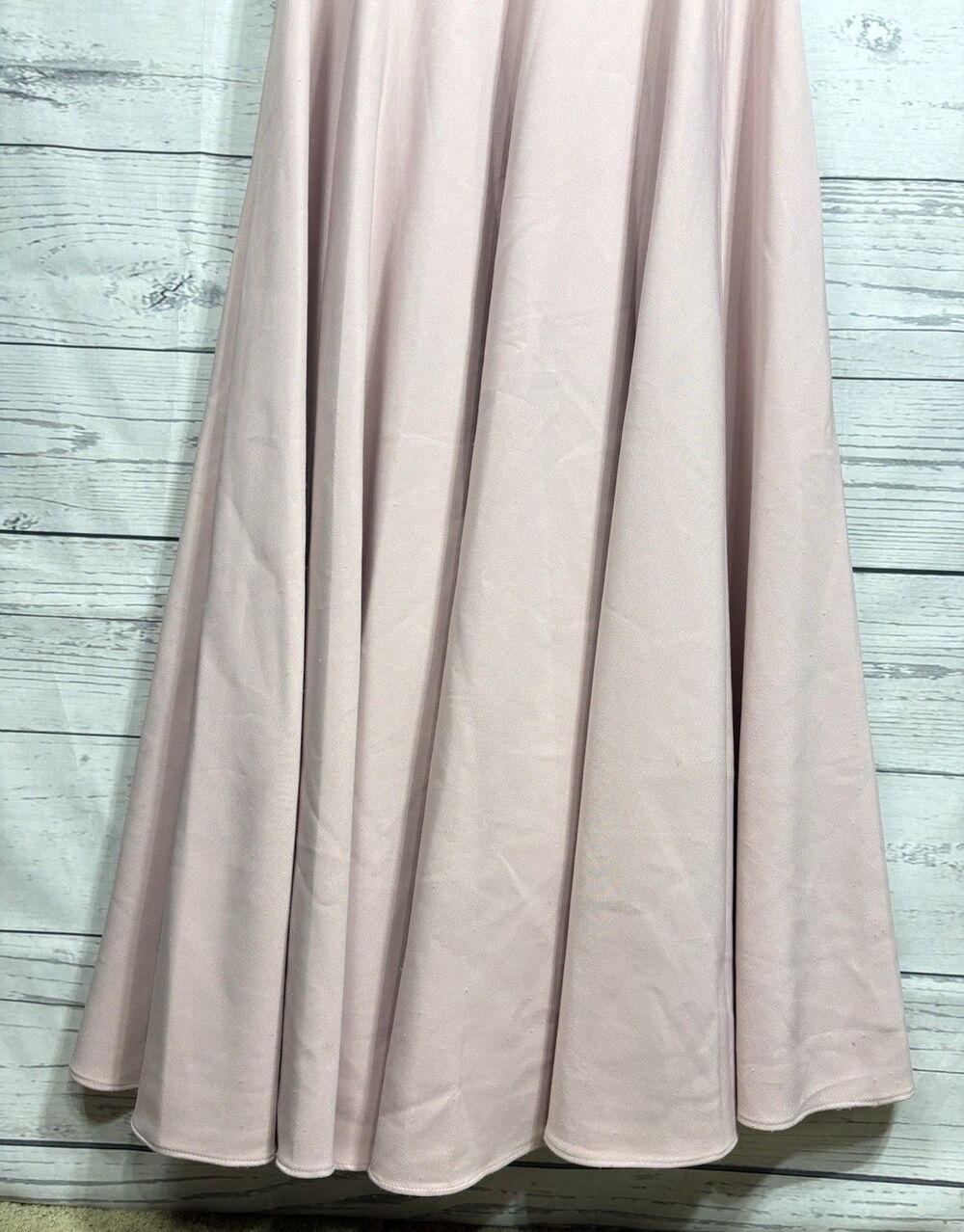 Mac Duggal 11854 Pink Crepe 3/4 Sleeve A-line Gown With Flower Trim Sz 12 NWT - Picture 7 of 14